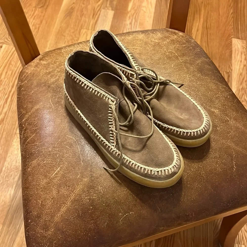 New Laidback London Shenje Crochet Lace Up Chukka Boots Camel Size 6, 7, 9